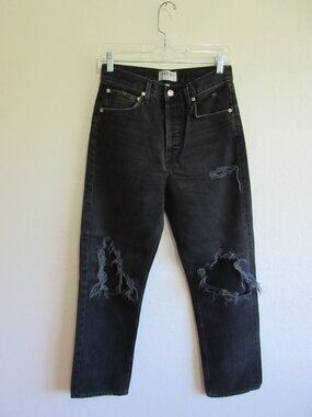A GOLD E Black Distressed 25 Denim Jeans